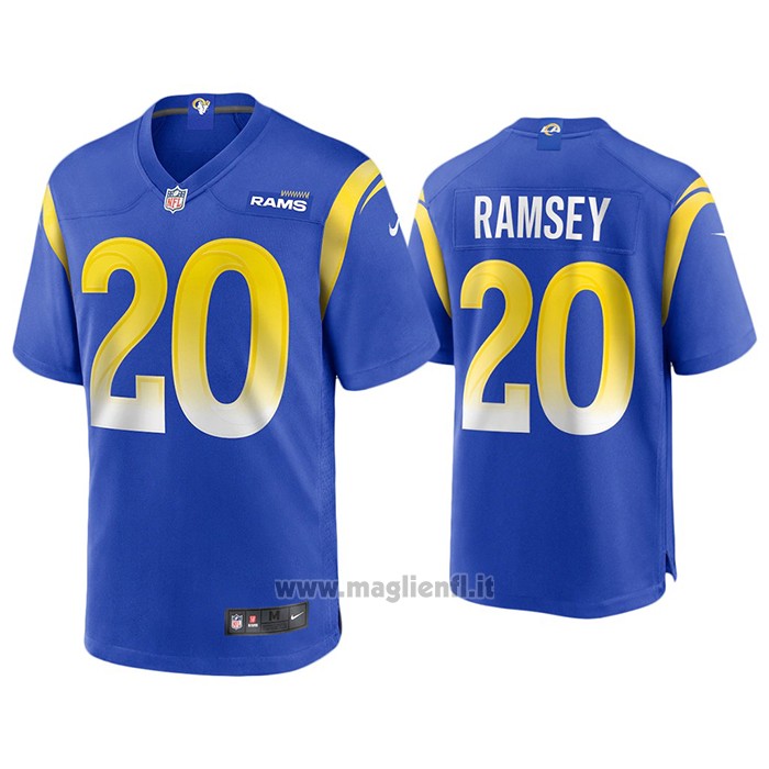 Maglia NFL Game Los Angeles Rams 20 jalen Ramsey Blu